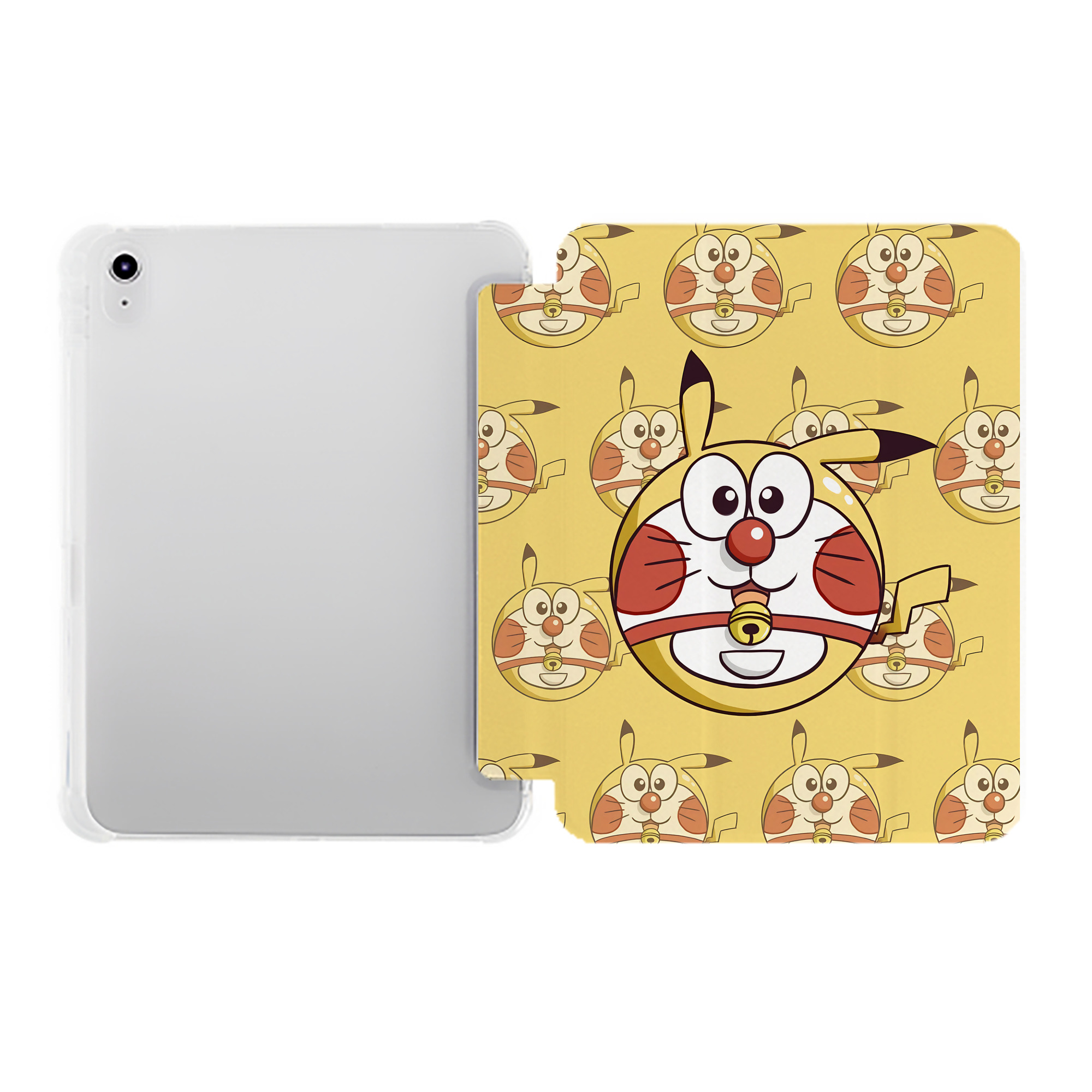 （画像用） ドラえもん Doraemon IPad ケース ペン収納付き 三つ折りスタンド PUレザー×シリコン 対応機種9.5/10.5/10.9インチ